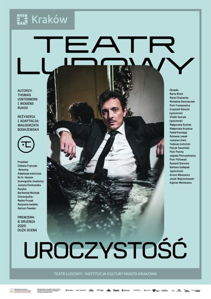 Plakat do spektaklu Uroczystość.
