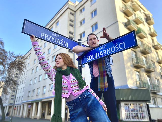 Plakat: MIESZKAŃCY SĄSIEDNICH DOMÓW