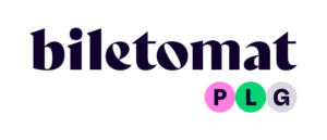 Logotyp, czarny napis z literami wpisanymi w koła